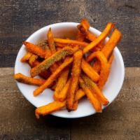 Sweet Potato Fries · Gluten-free and vegan.