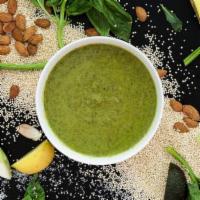 Souper Greens (32oz Take Home Soup) · coconut milk, broccoli, spinach, quinoa, oats (gf), onion, olive oil, lemon, basil, parsley,...