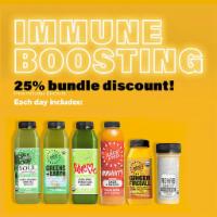 Immune Boosting Juice Bundle · Includes: Soul Garden, Greens + Earth, Love Me, Immunity, Ginger Fireball, Rehab Shot

Nutri...