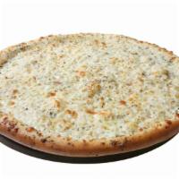 White Pizza · With white sauce and mozzarella cheese.