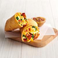 Breakfast Wrap Morning Rush · Choice of breakfast wrap and small hand-roasted coffee.