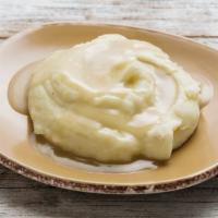 Mashed Organic Potatoes W. Gravy · velvety whipped organic potatoes with a bit of sweet cream butter and seasoning