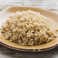 Organic Brown Rice · steamed organic brown rice