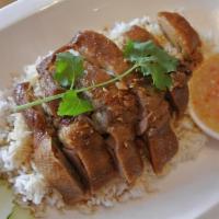 Five Spice Duck · Five spices duck, de-boned. Served with vinegar and chili blended sauce