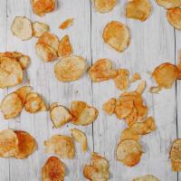 Papas · 6.5 oz Home Made Crunchy Potato Chips.
