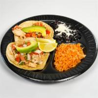 Tacos Combo · Two Tacos Choice of Mexican Style o Gringo Style, Served with Rice, and Beans.