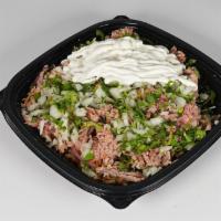 Burrito Bowl · Served in a Bowl with Rice, Beans, Veggie Mix (Grilled Onions and Peppers), Choice of any Me...