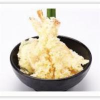 Shrimp Tempura Don · Deep fried shrimp over the rice with teriyaki sauce