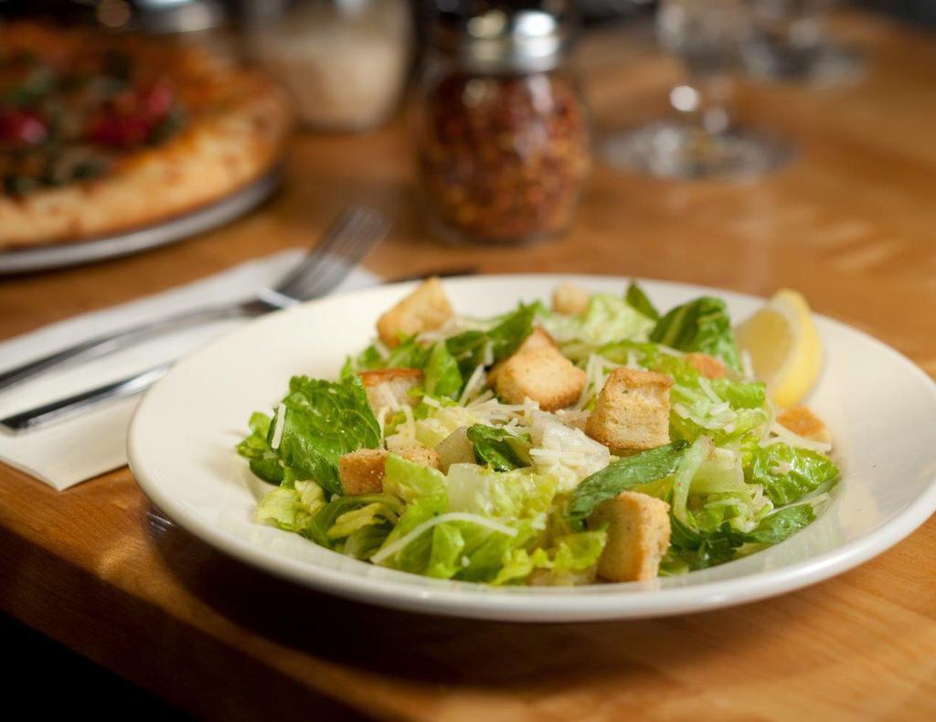 Caesar Salad · Romaine, parmesan, crouton and caesar dressing.