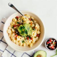 Baja Mac · 700 Calories - classic mac, pico de gallo and mashed avocado