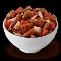 Beijing Beef · Crispy beef, red bell peppers and onions in a sweet-tangy sauce. Spicy.