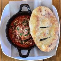 Ginormous Meatball · beef, veal, pork, pepperoni sauce, pecorino romano, wood-fired bread 