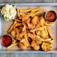 Jumbo Fried Shrimp · coleslaw, old bay french fries, cocktail sauce