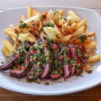 Chimichurri Steak Frites · grilled flat iron, felipe's chimichurri, parmesan french fries