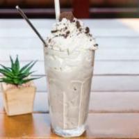 Oreo Milkshake · Oreos, vanilla ice cream, whipped cream.