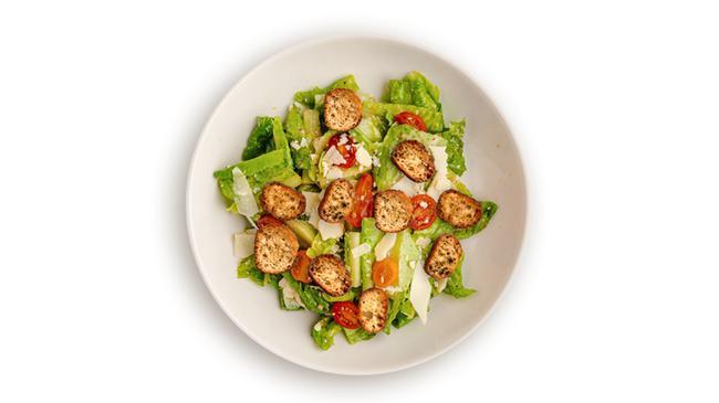 Entree Classic Caesar · organic romaine hearts, asiago, croutons, organic grape tomatoes, organic caesar (1200 cal)