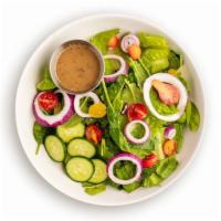 Entree Simple Greens (gf,v) · organic baby greens, organic cucumber, organic red onion, organic grape tomatoes, rosemary b...