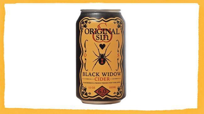 Original Sin Black Widow Cider Can · Blackberry Apple Cider - New York, NY - 6% ABV - 12oz Can - The black widow is fruit-forward, yet tart, with a tantalizing complexity, made with blackberries and freshly pressed New York apples.