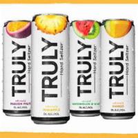 Truly Hard Seltzer Can · Passion Fruit, Mango, Pineapple, Watermelon Kiwi - 5% ABV - 12oz Can - Made with simple ingr...