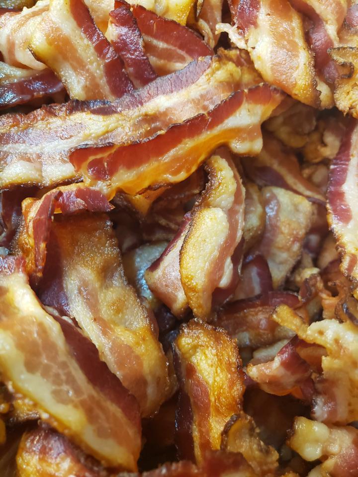 Side of 2 Bacon Strips · Thick and crispy.