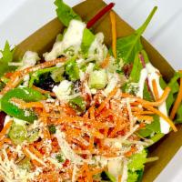 Combo SALAD · Fresh Mixed Greens with Buttermilk Ranch Dressing, Shredded Carrots, Scallions, Parmesan Che...