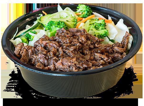 Steak Teriyaki Bowl · Got beef, bro? We do. And it’s hand-trimmed, lean, marinated beef, cooked in a hot wok and served with our house-made sauce. Throw it in with white rice, brown rice, fried rice or noodles, and stir-fried veggies for a protein-powered meal.  