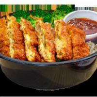 Chicken Katsu Bowl · Fresh chicken breast, hand-breaded in Japanese Panko breadcrumbs, lightly fried and served w...