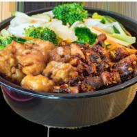 Two Proteins Bowl (Large Only) · Can't settle on just one type of protein? Choose 2 of your favorites in this bowl! Comes wit...
