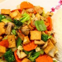 1. Stir Fried Tofu · Assorted vegetables and Tofu with house sauce.