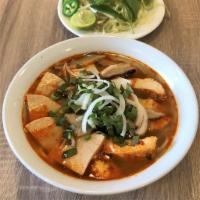 Bun Bo Chay · Vegetarian spicy noodle soup.