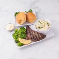 Roadhouse Sirloin Steak · A lean steak with high protein, our hand-cut in house Sirloin steak is tender, juicy, and gr...