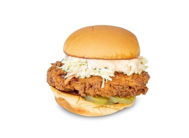 The BLVD · Crispy fried chicken, spicy slaw, dill pickles & Chipotle-Honey Sauce