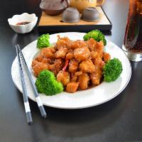  General Chicken · Hot and spicy.