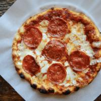 Pepperoni Pizza · House marinara, five cheeses, and pepperoni.