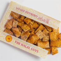 Side of Pita Chips · Seeded multi-grain pita bread baked and lightly coated with sea salt.