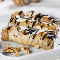 Chocolate Baklava · A savory dessert, which features flaky phyllo dough wrapped around a blend of chopped walnut...
