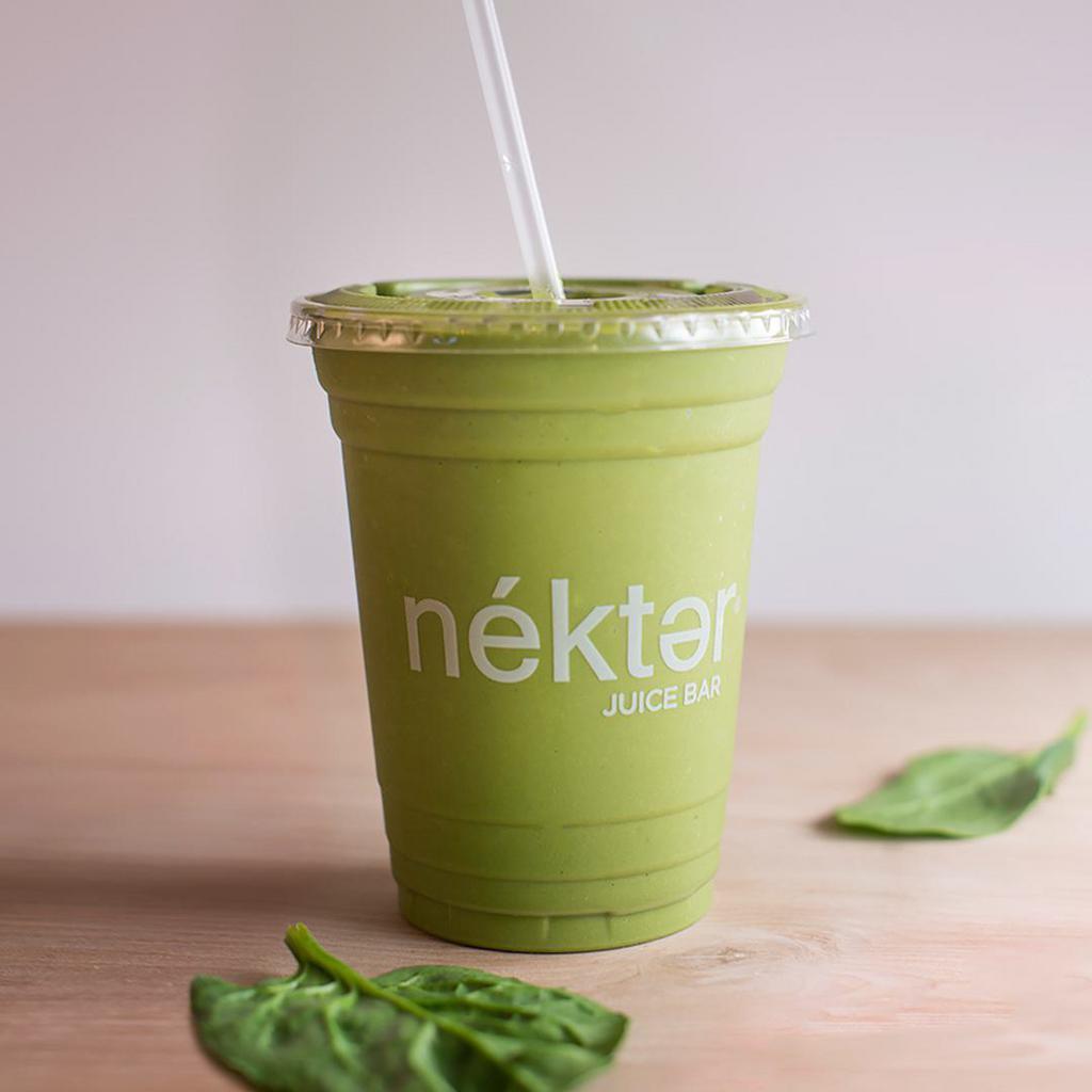 Tropical Cooler · Maximize your nutrient intake with this minimal calorie blend. A puree of spinach, kale, pineapple, banana, coconut flakes, and coconut water.