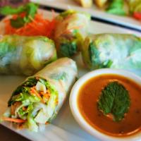 AP2. Summer Rolls with Tofu · 2 rolls. Rice crapes wrapped with lettuce, thin rice noodle, bean sprouts, tofu served with ...