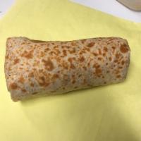Bean and Rice Burrito · bean rice and cheese burrito. if wanted you can get with no cheese.