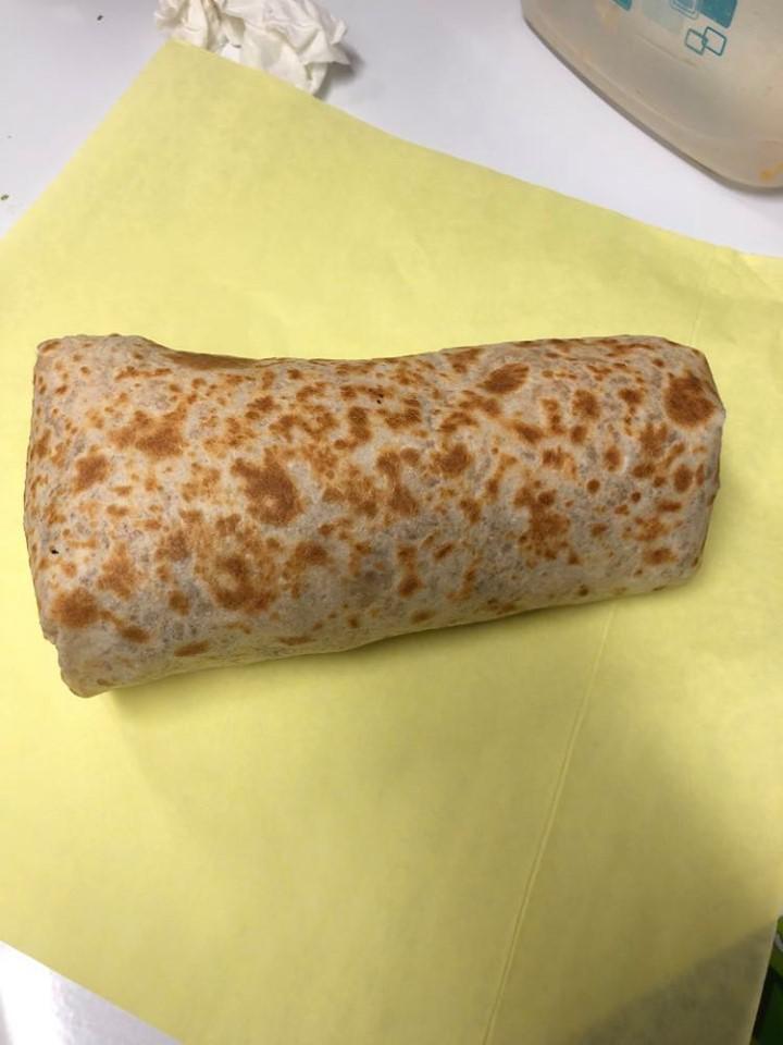 Bean and Rice Burrito · bean rice and cheese burrito. if wanted you can get with no cheese.