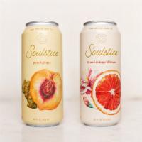 Soulstice Iced Tea · 16 fl oz. hand crafted iced tea. Choose from: Blood Orange Hibiscus or Peach Ginger.