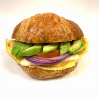 Vegetarian Breakfast Croissant  · Avocado, egg, cheese, tomatoes, red onions