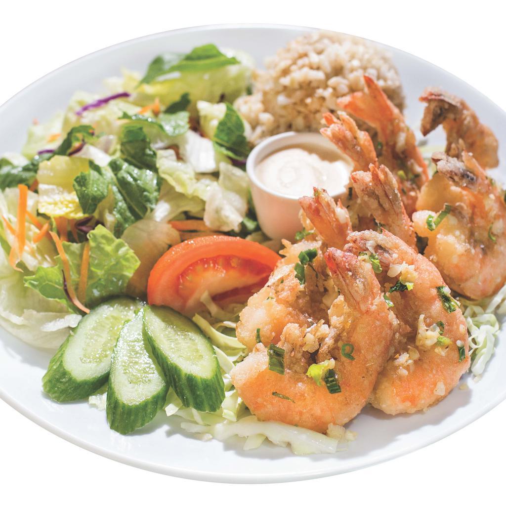 Garlic Shrimp Salad Plate · 