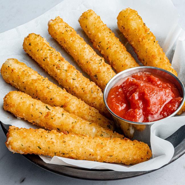 Mozzarella Sticks · A full serving (count 'em 8) of fried cheesy goodness, served with our robust marinara for dunking. (1270 cal.)
