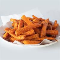 Side Crispy Sweet Potato Fries · A balance of sweet and savory, these fries are sprinkled with a hint of seasoned salt. (330 ...