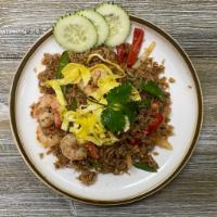 Thai Roasted Chili Fried Rice · Shrimp, egg, snow pea, onion, bell pepper
