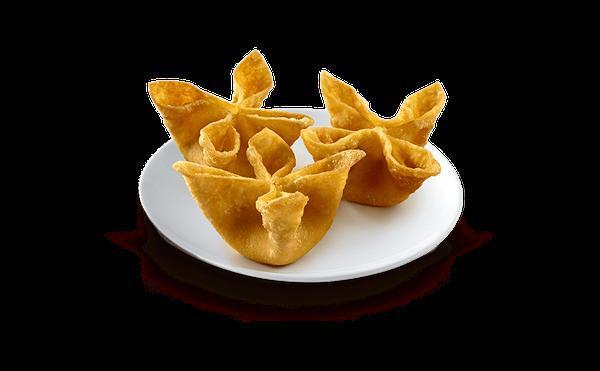 Cream Cheese Rangoons (3) · Cream Cheese Rangoons are prepared with a crisp wonton wrapper filled with a mixture of soft cream cheese and green onions, served with a side of sweet and sour sauce for dipping.