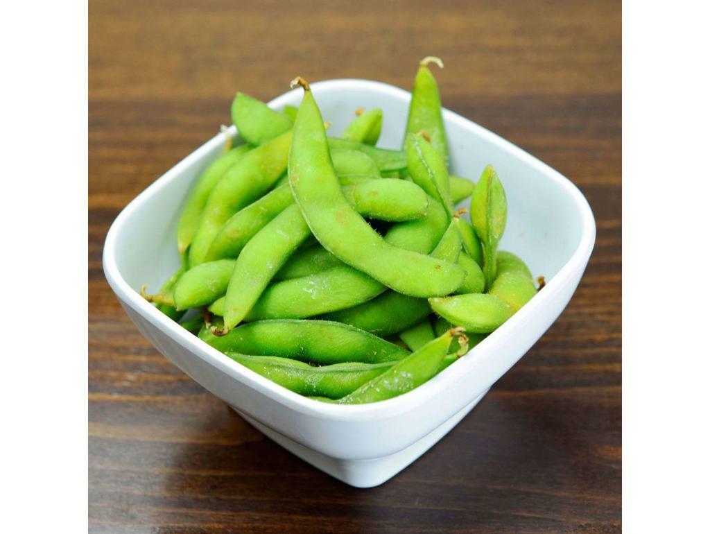 Edamame  · Lightly salted boiled soybeans. Vegetarian and gluten free.