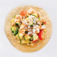 Calabacitas · Squash, tomatoes, bell peppers, corn and onions. Served with queso fresco and a mild chipotl...