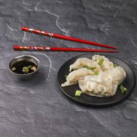 Steamed Gyoza · Choice of vegetable, shrimp or pork.